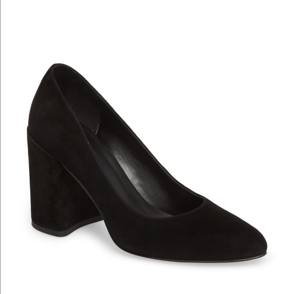Leith block heel “nik” suede heels size 6.5M
